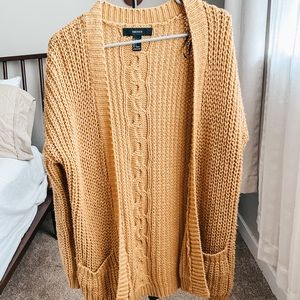 ☀️ forever 21 | mustard yellow cardigan ☀️